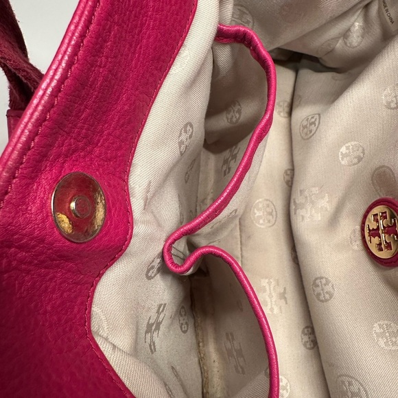 Tory Burch Fuchsia Leather Tote - Picture 6 of 13